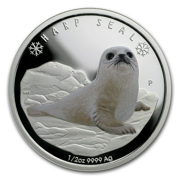 2017 Polar Babies Harp Seal Tuvalu 1/2oz Silver Proof 50c Half Dollar Coin